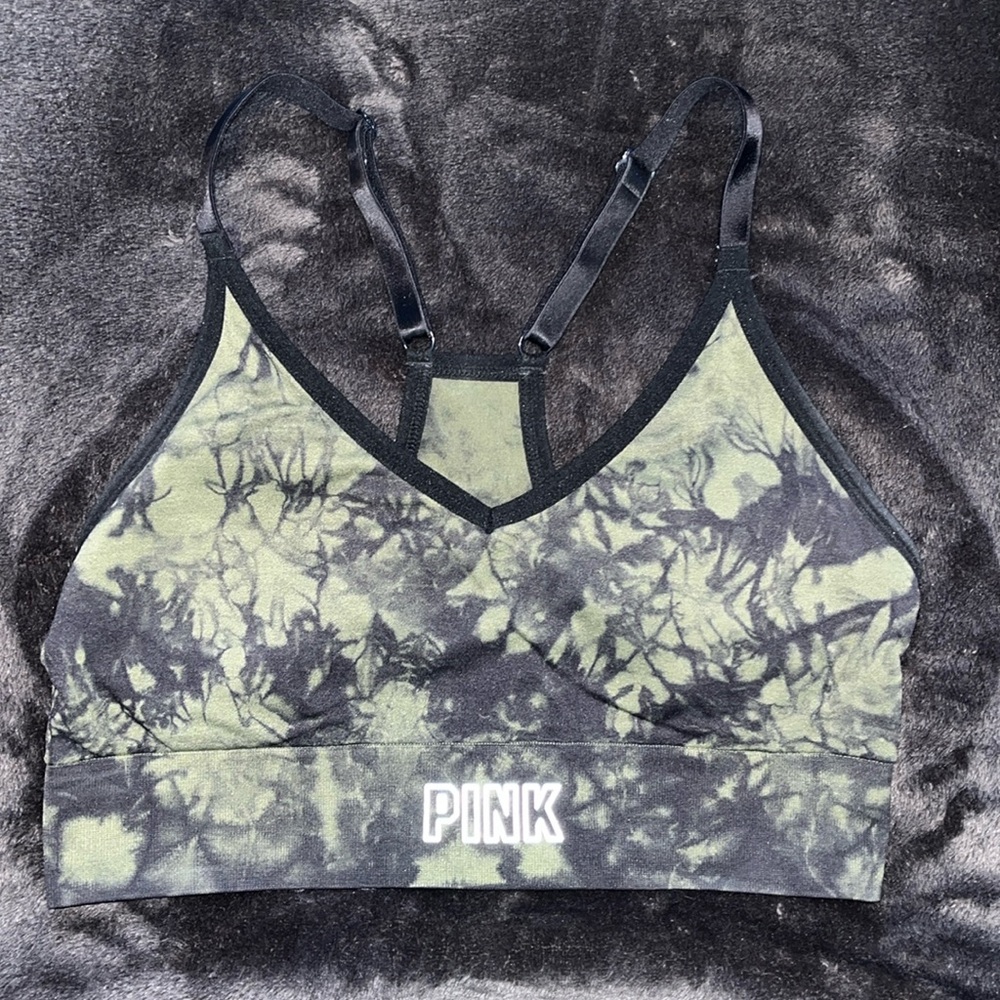 Victoria’s Secret Sport- Size Medium Sport Bra in Green and Black